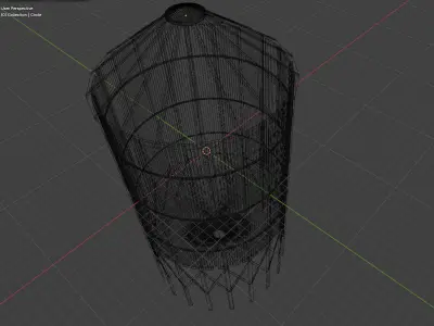 GRAIN SILO Low-poly 3D model