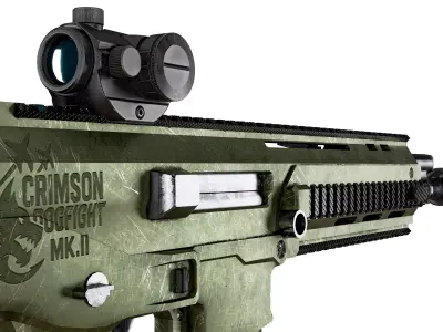 Custom Weapon Model 3d  Free low-poly 3D model
