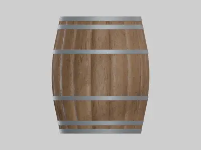 Medium Toasted Burgundy Barrel 3D model