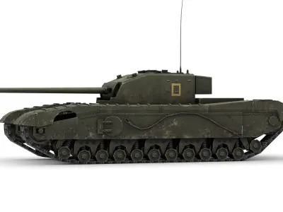 Black Prince - British Experimental Heavy Tank 3D Model Low-poly 3D model