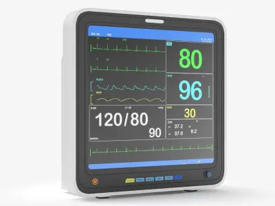ECG Monitor 3D model