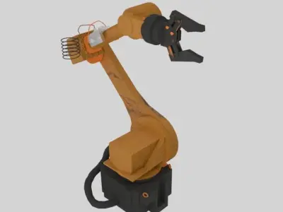 Industrial Robot Low-poly 3D model