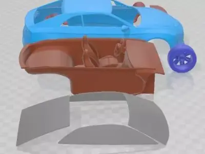 Audi Quattro 2012 Printable Car  3D print model