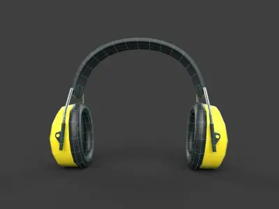 Ear muffs - Noise protection Low-poly 3D model