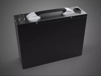 MOBILE ELECTRIC LITHIUM ION BATTERY PACK SUITCASE HANDLE CASING 3D model