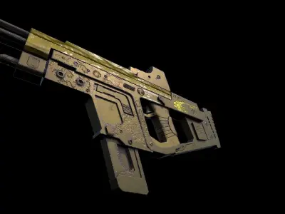 Vector machine gun 3D model