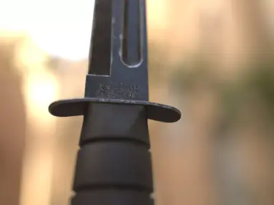 Ka-Bar Combat Knife Low-poly 3D model
