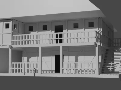 LowPoly Medieval House  Free 3D model