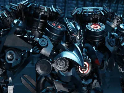 Sci-Fi Infiltrator Mech -  Full Body Hard Surface Mech 3D model