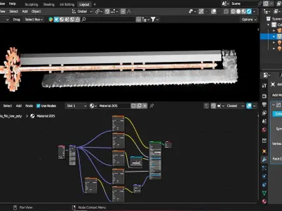 Sword post-apocalyptic 3D model