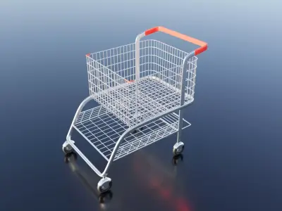 Shopping cart 3D model Feb 2021 3D model