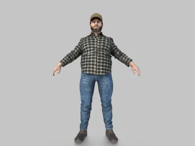 TRUCK DRIVER Low-poly 3D model purchase