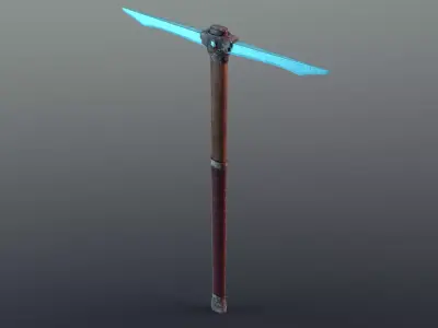 Pickaxe - Diamond Low-poly 3D model