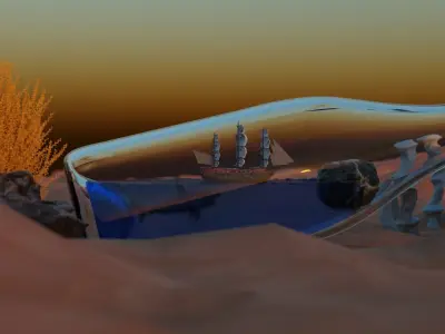 Ship in a bottle 3D model