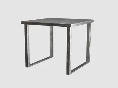 Metal Table Square 3D model