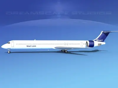 McDonnell Douglas MD-90 Blue 1 3D model