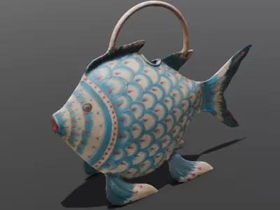 Professional 3D Fish Cup Model Low-poly 3D model
