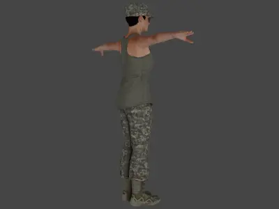 Rigged Soldier 09 3D model