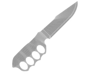 battle knife v11 3D model