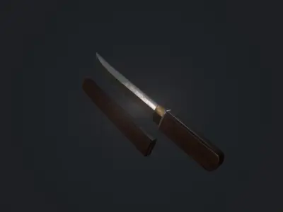 Tanto knife Low-poly 3D model
