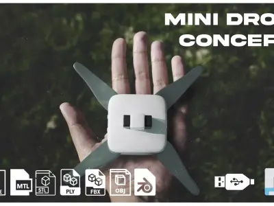 Drone remote control device 3D model