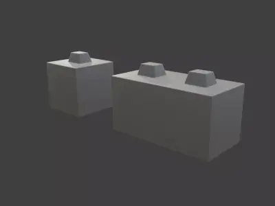 C-Block Low-poly 3D model