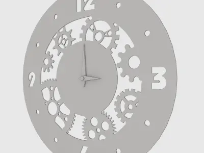 Industrial style watch-clock Low-poly 3D model