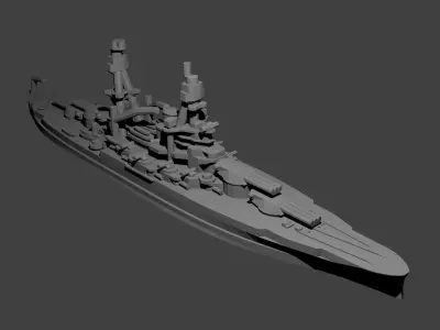US Pennsylvania Class Battleship 3D print model