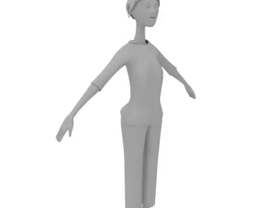 Cartoon woman part 1 3D model