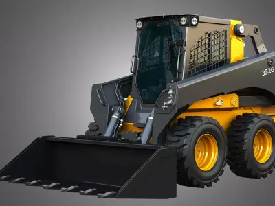 332G Skid Steer Loader - Bucket 3D model