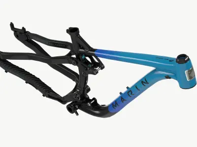 MTB full suspension frame Low-poly 3D model