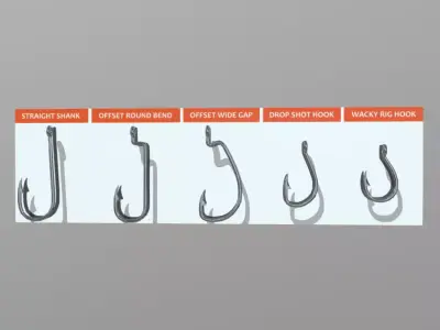 Fishing Hook Low-poly 3D model get