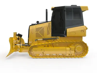 Bulldozer Small Rigged 3D model