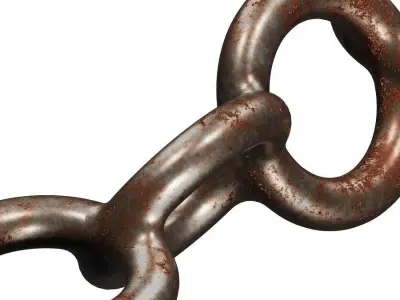 Rusty Metal Chain 3D model