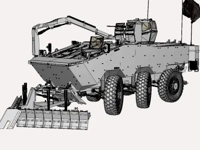 VBT IVECO GUARANI LIMPADOR DE MINAS Low-poly 3D model