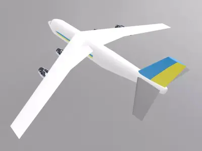 Fictional Heavy Cargo Aircraft An-124 Inspired series 3D model