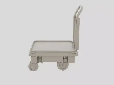 Hidden Facility Equipment Transport Cart for 3D print 3D model