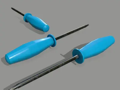 screwdriver Low-poly 3D model 47