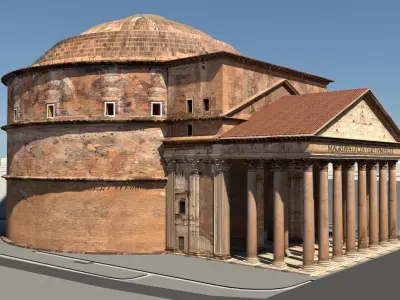 The Pantheon city of rome 3D model