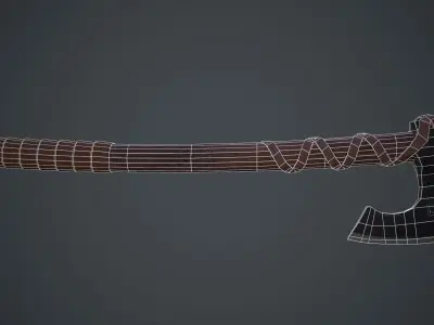 Viking axe Free low-poly 3D model get
