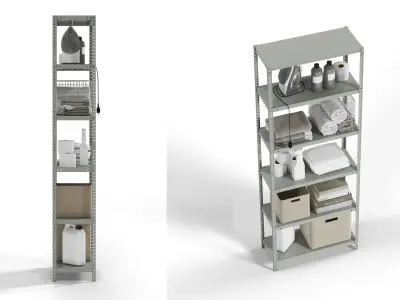 Metal Shelving 3D model