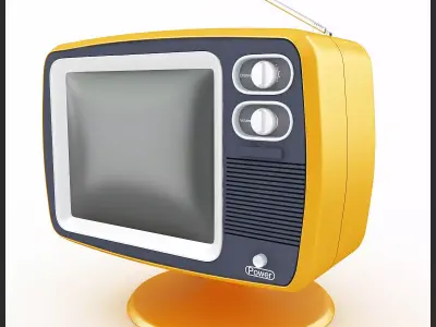 retro tv 3D model