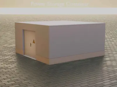 Power Storage Container Low-poly 3D model