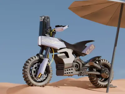 Electric Dirt Bike 3D model