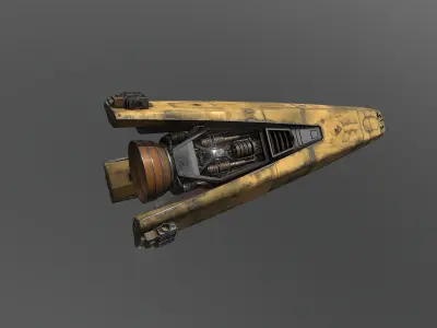 Razorback star wars weapon Low-poly 3D model