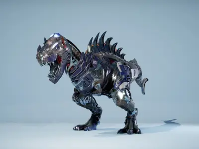 SciFi Beast05 T-REX Low-poly 3D model