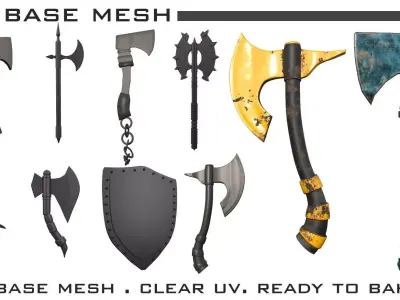 Melee 17The Base Mesh 3D model