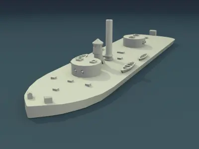 USS Chickasaw 1864 3D print model