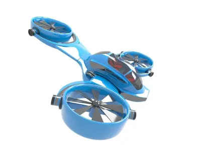 Electric Aircraft Low-poly 3D model