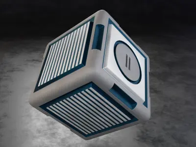 Sci-Fi Cube Free low-poly 3D model
